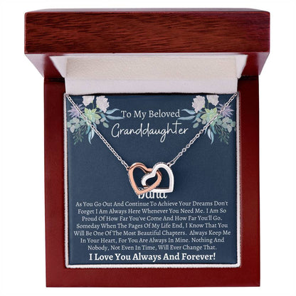 Granddaughter Gift Interlocking Hearts Necklace