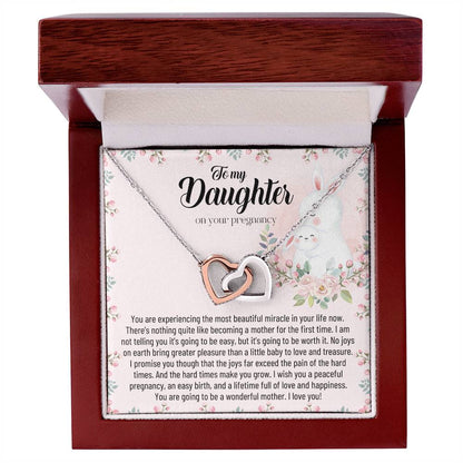 Pregnancy Gift For Daughter Baby Shower Gift Mom To Be Gift Expecting Mom Gift Pregnant Daughter Gift From Mom First Time Mother To Be Interlocking Hearts Necklace