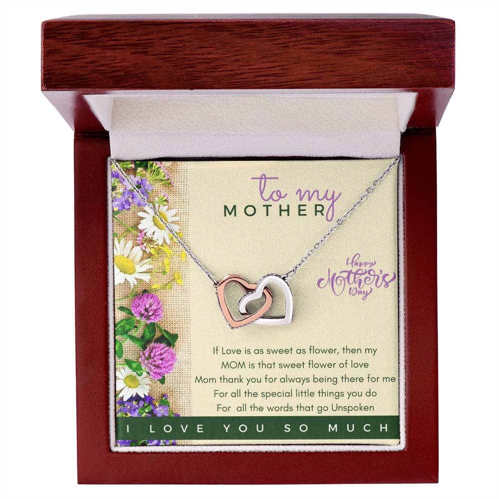 To My Mother Interlocking Hearts Necklace