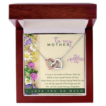 To My Mother Interlocking Hearts Necklace