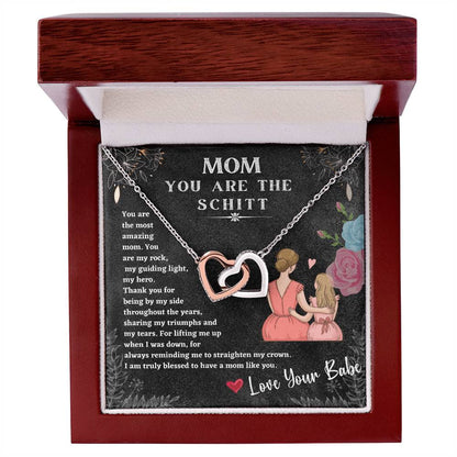 Mom You Are The Schitt! You Are The Most Amazing Mom Mothers Day Gift Neckles Interlocking Hearts Necklace