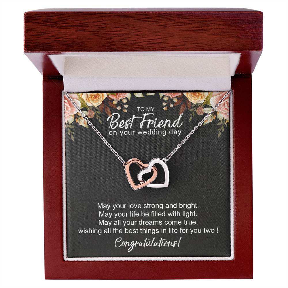 To My Wonderful Friend - Friendship Gift - Friends Forever - Friend Gift Interlocking Hearts Necklace