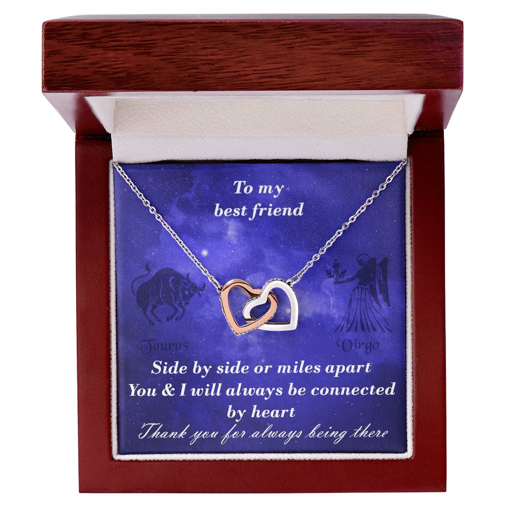 Taurus To Virgo Best Friend Interlocked Hearts Necklace Interlocking Hearts Necklace