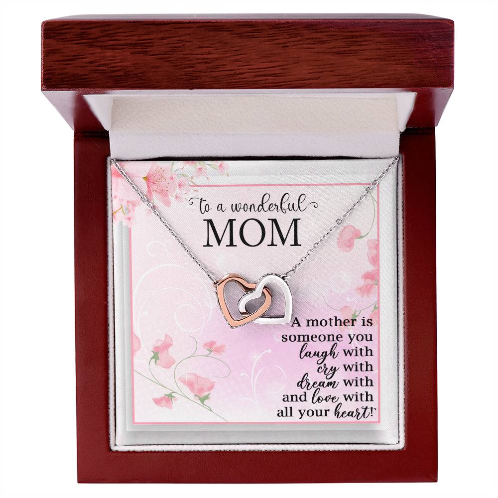 Interlocking Hearts For Mom Love With All Your Heart Interlocking Hearts Necklace