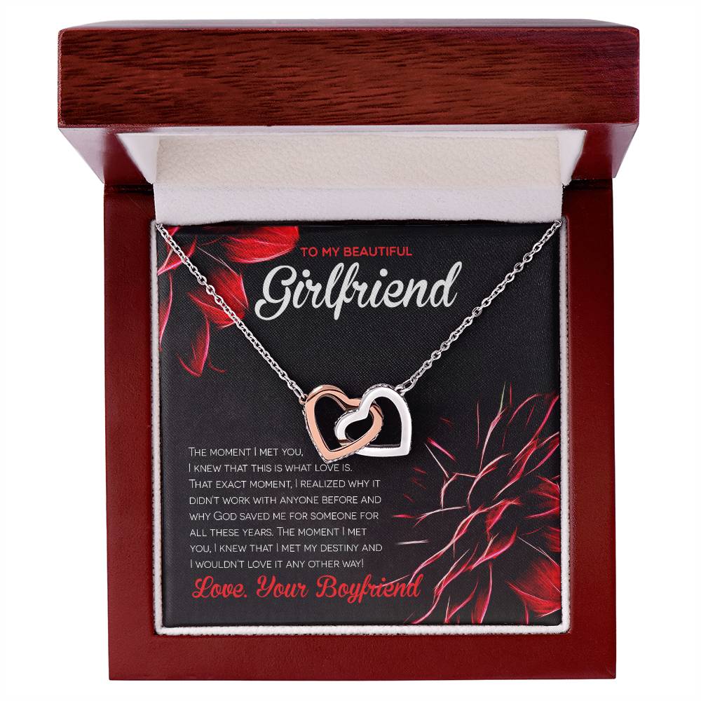 Girlfriend Interlocking Hearts Best Necklace Gift For Valentine'S Day Interlocking Hearts Necklace