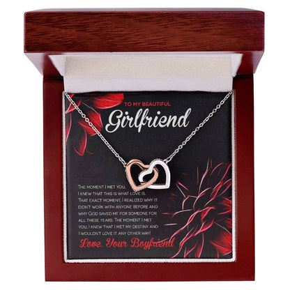 Girlfriend Interlocking Hearts Best Necklace Gift For Valentine'S Day Interlocking Hearts Necklace