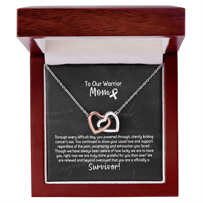 Mom Cancer Survivor Necklace From All Of Us Interlocking Hearts Necklace