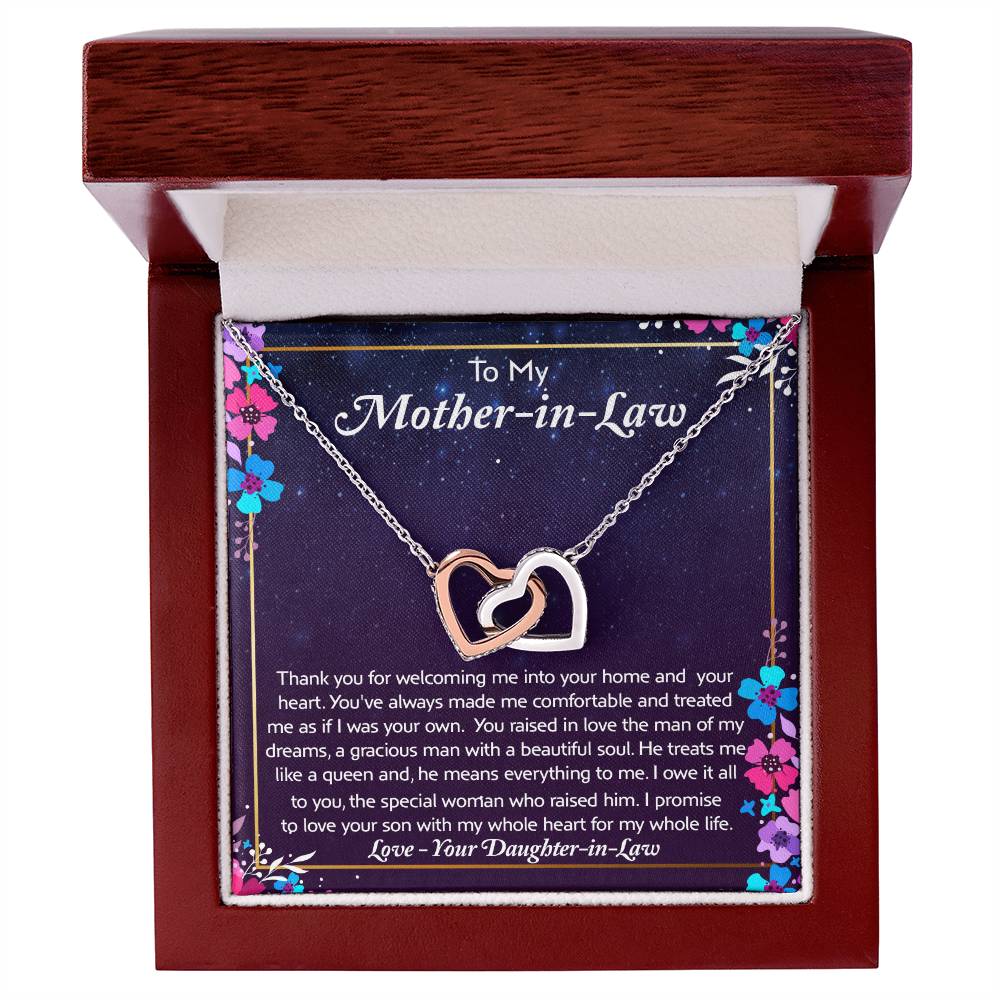 To My Mother In Law - You'Re A Special Woman - Necklace Interlocking Hearts Necklace