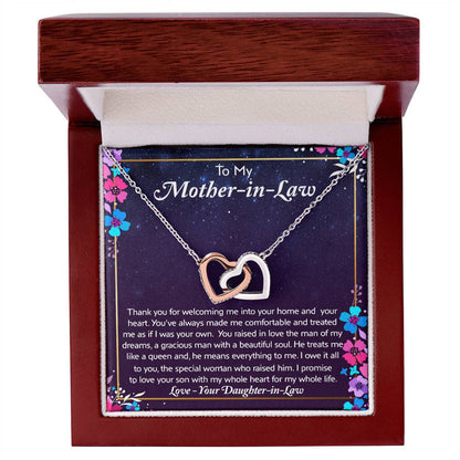 To My Mother In Law - You'Re A Special Woman - Necklace Interlocking Hearts Necklace