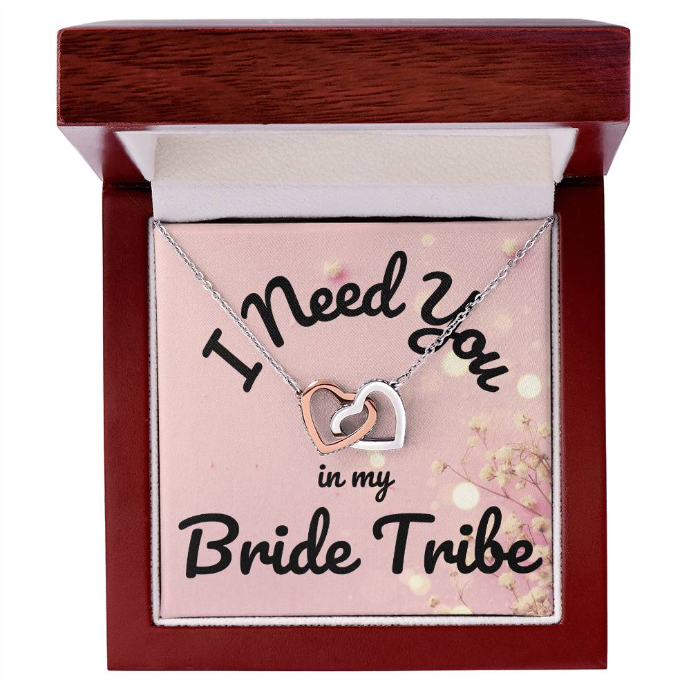 Entwined Heart Bride Tribe Necklace Interlocking Hearts Necklace