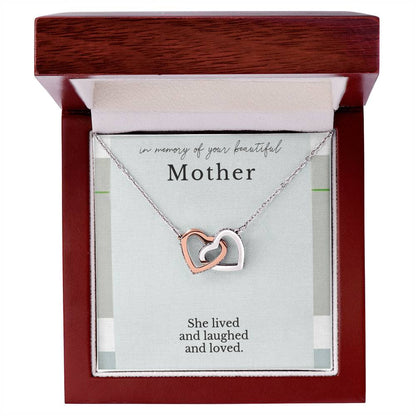 To My Mom Necklace Interlocking Hearts Necklace