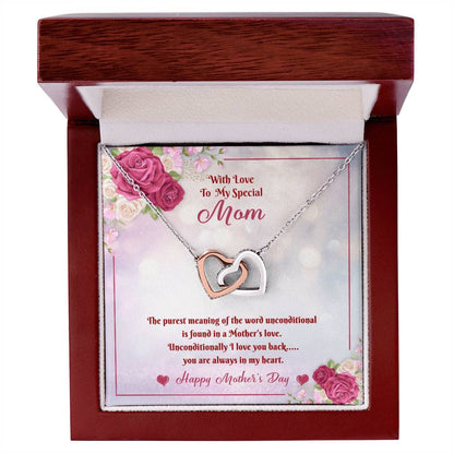 Mother'S Day Hearts Necklace Interlocking Hearts Necklace