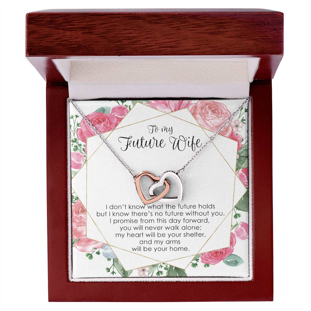 Interlocking Hearts - To Future Wife Interlocking Hearts Necklace