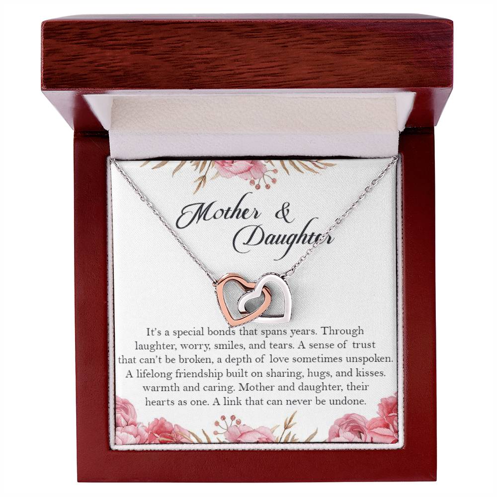 Interlocking Heart Necklace Mother And Daughter Interlocking Hearts Necklace