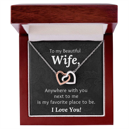Wife With You Next To Me - Necklace Interlocking Hearts Necklace