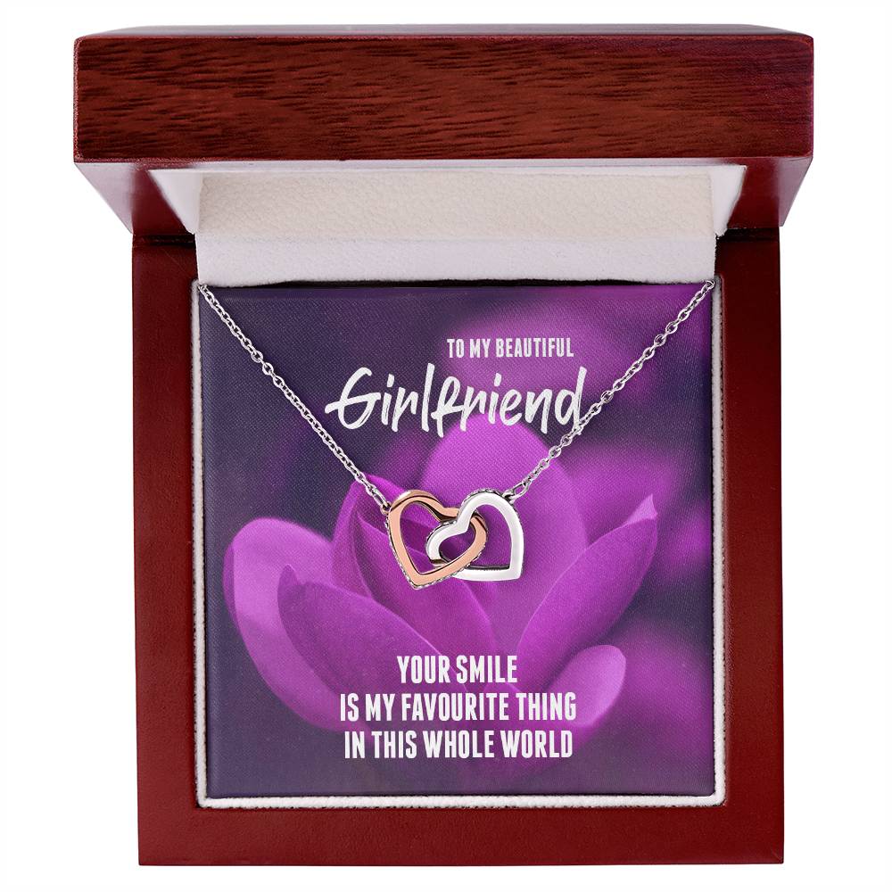 Interlocking Hearts - To My Beautiful Girlfriend Interlocking Hearts Necklace