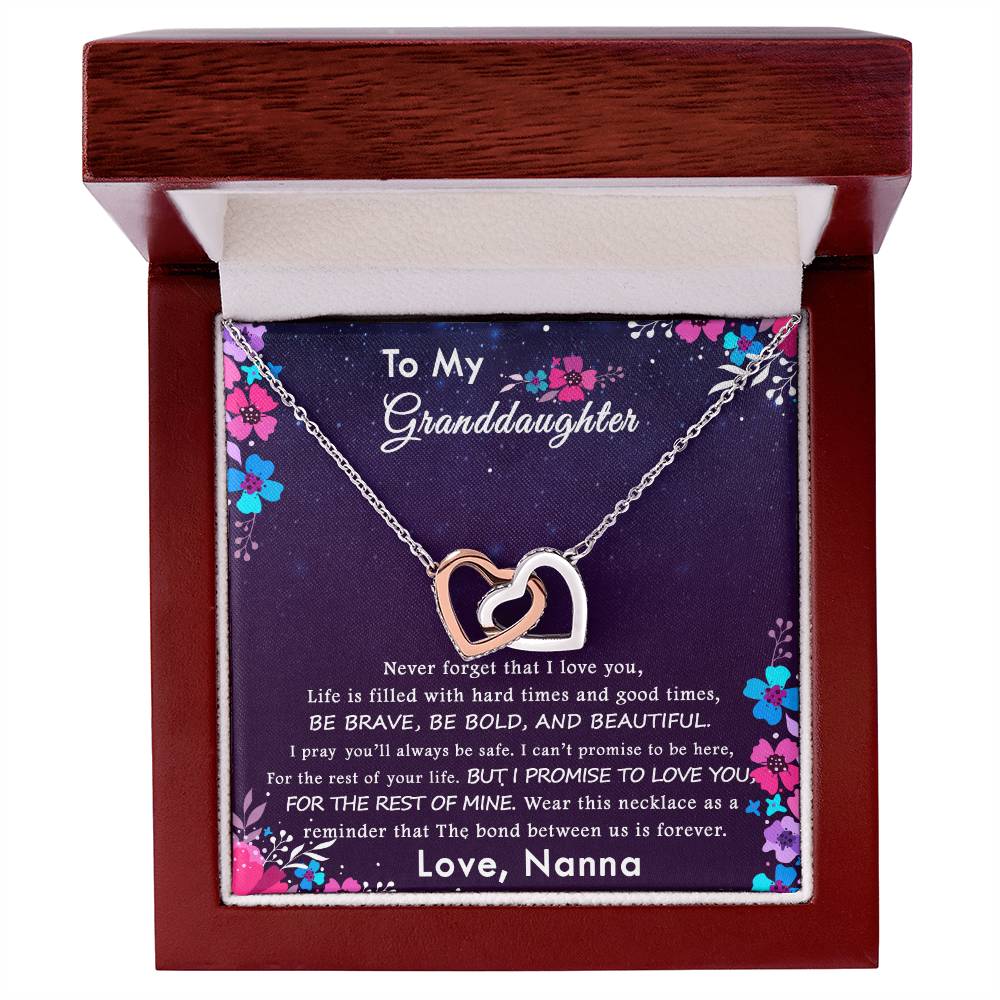 Interlocking Heart Necklace Gift For Granddaughter Interlocking Hearts Necklace