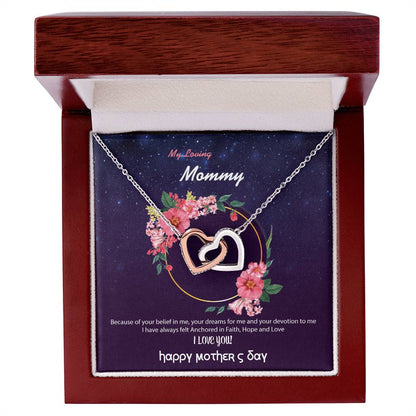 To My Mom Interlocking Hearts Necklace