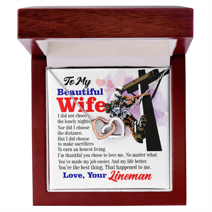 Lineman'S Wife - Interlocking Heart Necklace Interlocking Hearts Necklace