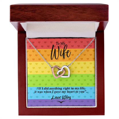 Love Wins Necklace Interlocking Hearts Necklace
