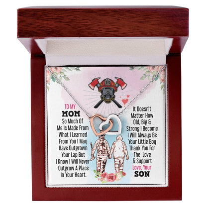 Firefighter'S Mom - Interlocking Heart Necklace Interlocking Hearts Necklace