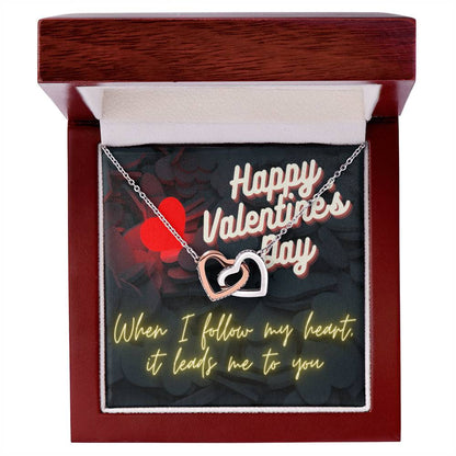 My Heart Leads Me To You - Ih Interlocking Hearts Necklace