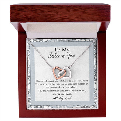 To My Sister-In-Law Interlocking Hearts Necklace