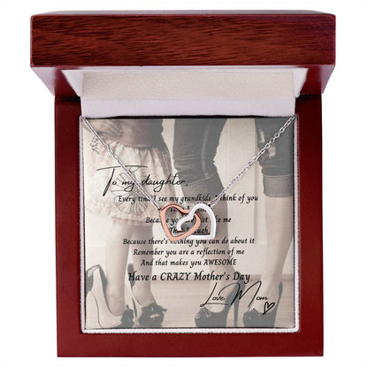 Luxury Interlocking Hearts - Mom To Daughter Interlocking Hearts Necklace