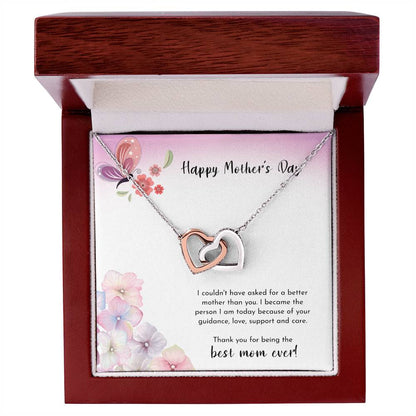 Mother'S Day Gift Necklace With Message Card Mother'S Day Gifts Mother'S Day Necklace To Mom From Daughter Mom Gift From Son Interlocking Hearts Necklace