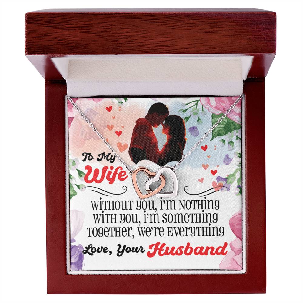 Gift For Wife - Interlocking Heart Necklace Interlocking Hearts Necklace