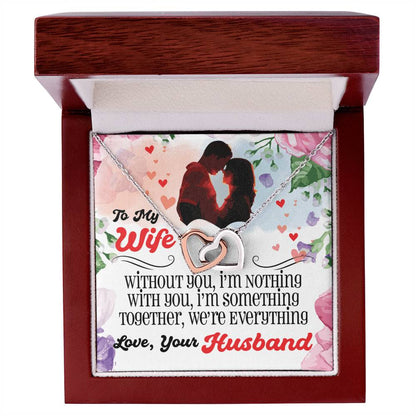 Gift For Wife - Interlocking Heart Necklace Interlocking Hearts Necklace