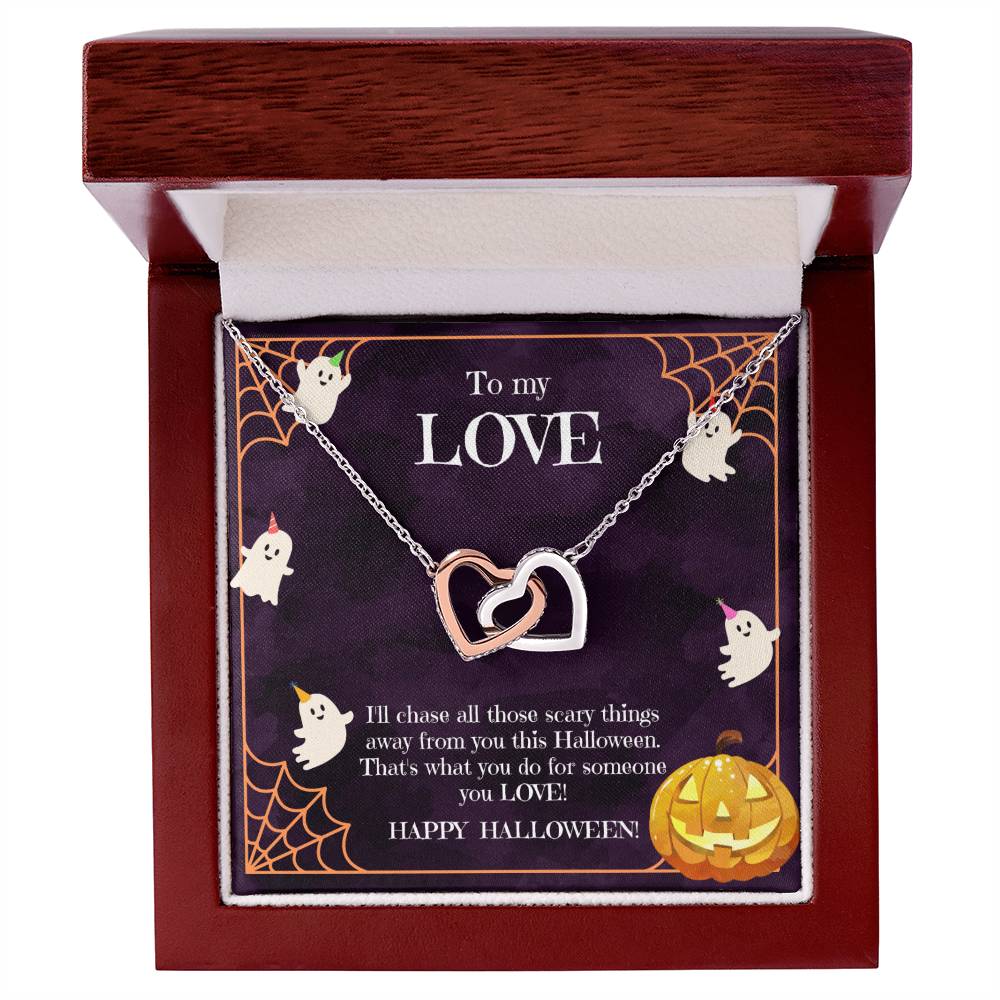 To My Love Spooky Interlock Necklace Interlocking Hearts Necklace