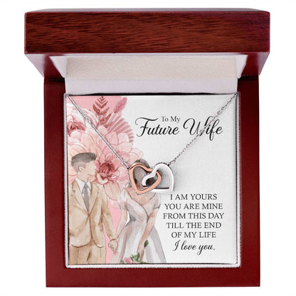 To My Amazing Future Wife Husband Love You Love For Partner Interlocking Hearts Necklace