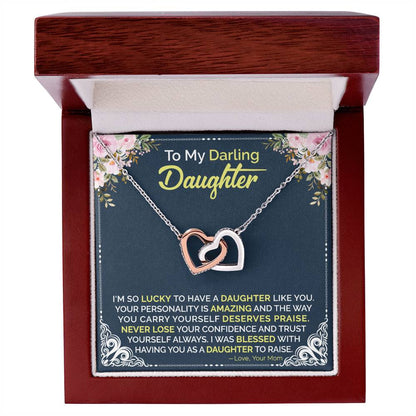 Mom To Daughter - Interlocking Hearts Necklace