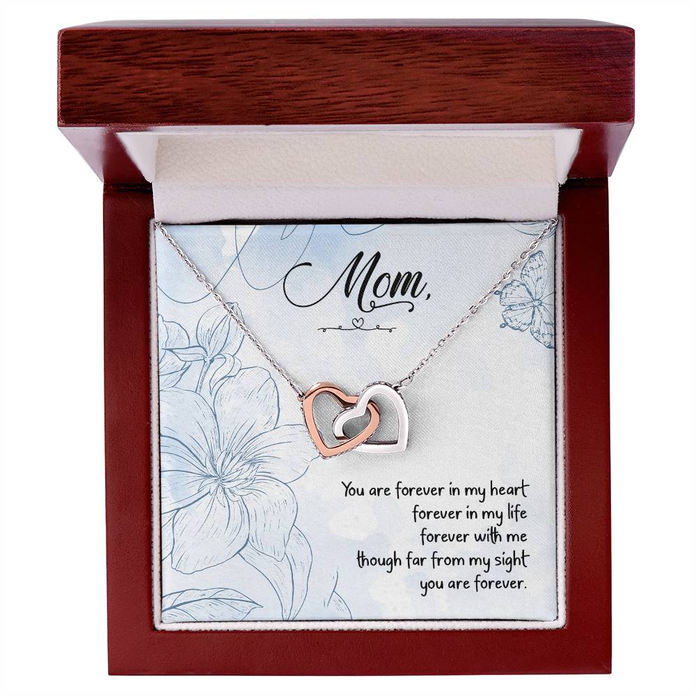 Mom - You Are Forever In My Heart Forever In My Life - Interlocking Heart Necklace Interlocking Hearts Necklace
