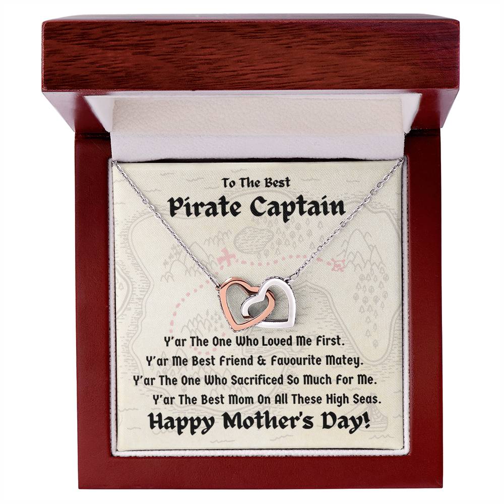 Pirate Captain Mother'S Day Necklace Interlocking Hearts Necklace