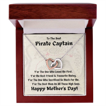 Pirate Captain Mother'S Day Necklace Interlocking Hearts Necklace