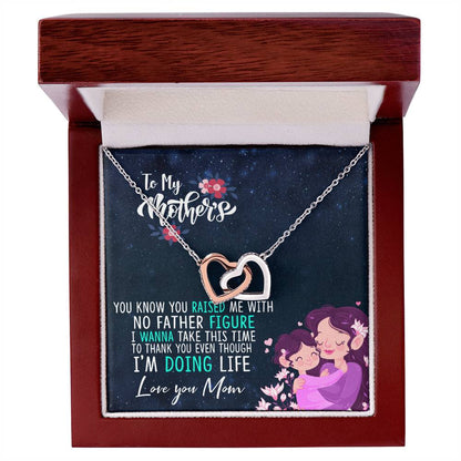 Gift For Single Mom - Necklace Interlocking Hearts Necklace