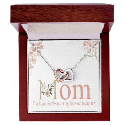 Mom Necklace Interlocking Hearts Necklace