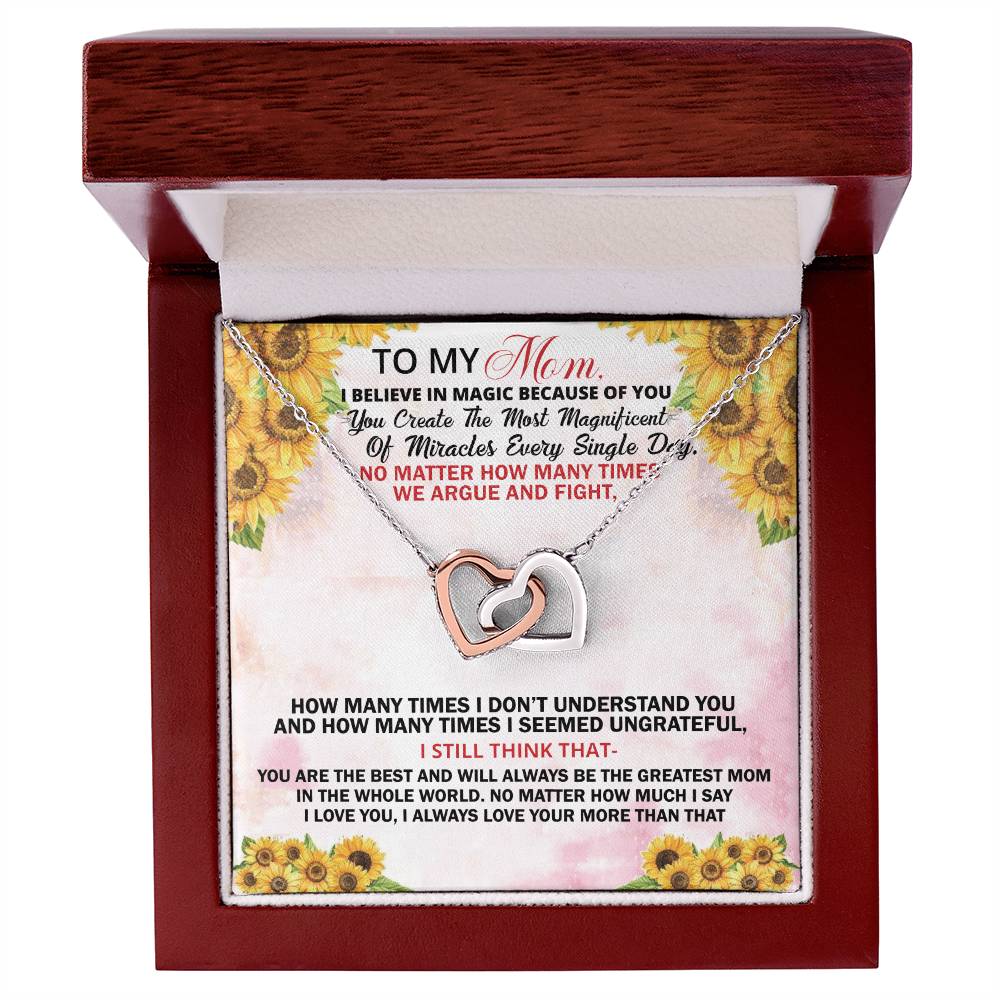 I Believe In Magic Interlocking Hearts Necklace