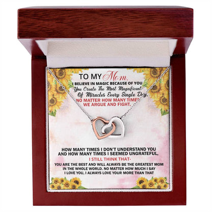 I Believe In Magic Interlocking Hearts Necklace