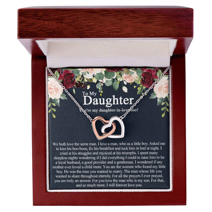 To My Daughter In Law Necklace Unique Daughter In Law Gift From Mother In Law Future Daughter In Law New Daughter In Law Jewelry Interlocking Hearts Necklace