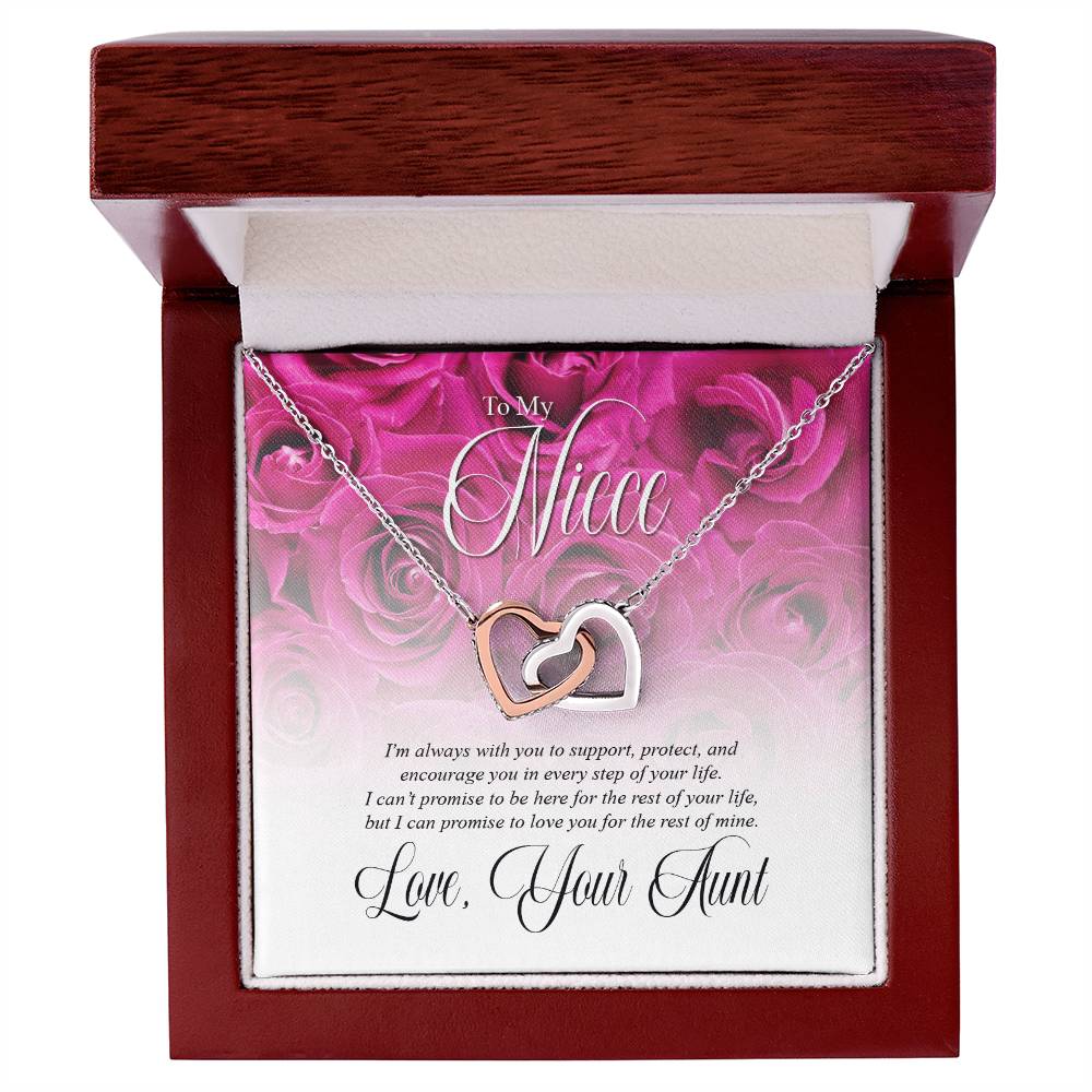 From Your Aunt-Promise To Love You Interlocking Bracelet Interlocking Hearts Necklace