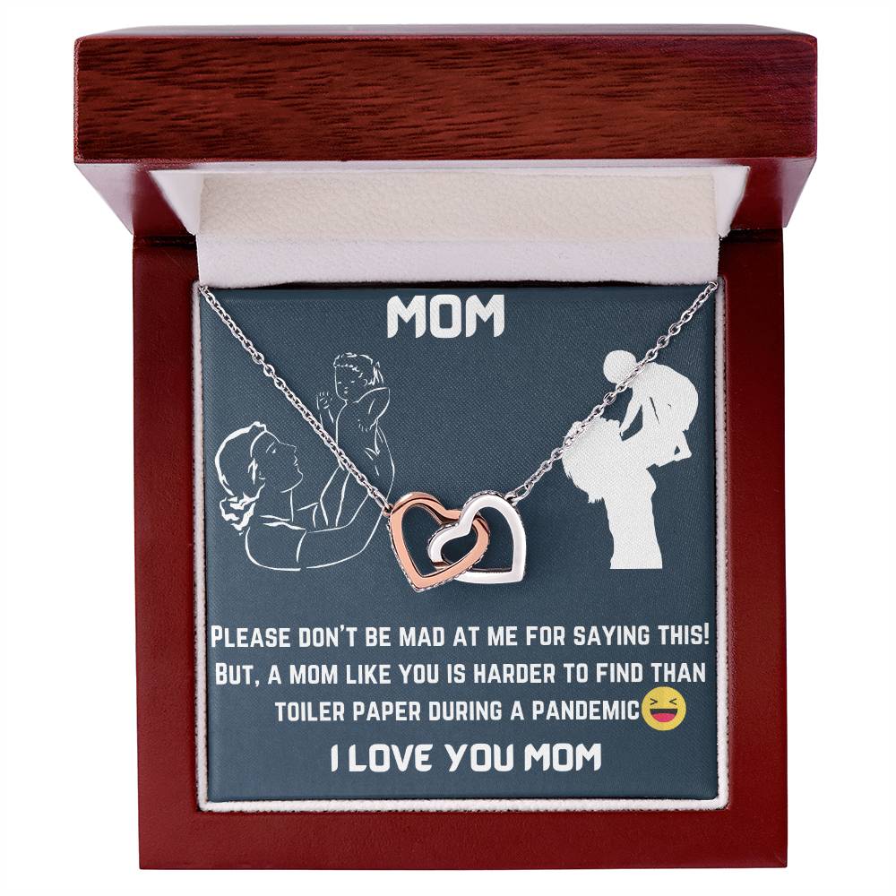 Interlocked Hearts Necklace For Mom Interlocking Hearts Necklace