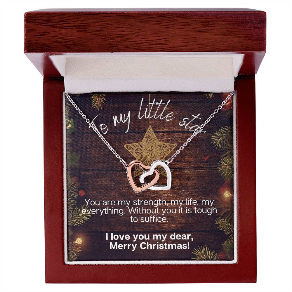 To My Little Star ? - Perfect Christmas Gift ???? Interlocking Hearts Necklace
