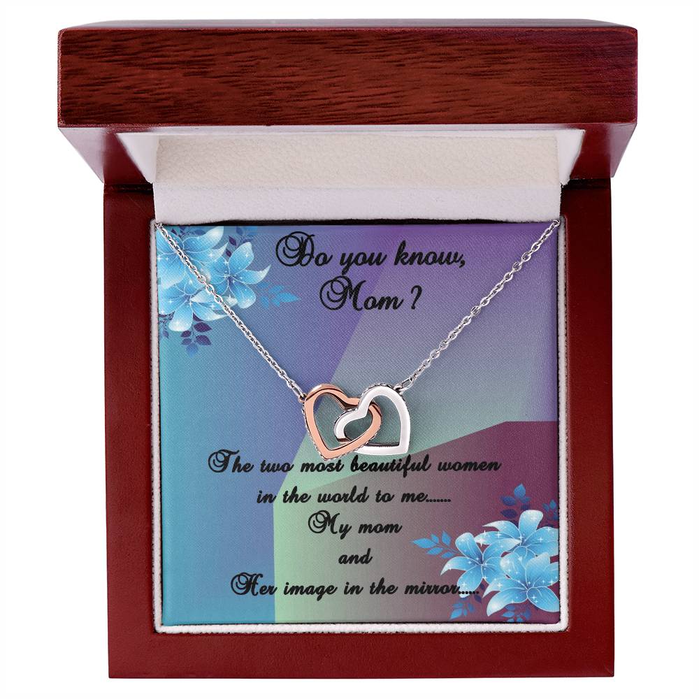Gift For Mother Interlocking Hearts Necklace