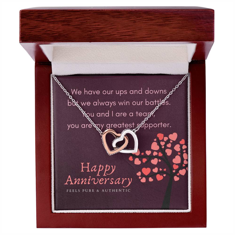 Heart Together Interlocking Hearts Necklace