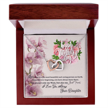 Intertwined Hearts Mom'S Day Necklace Interlocking Hearts Necklace
