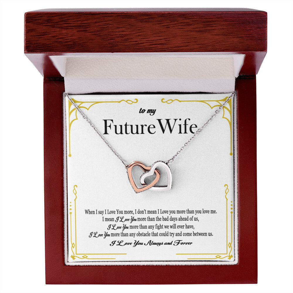 To My Future Wife - Interlocking Heart Necklace - So25 Interlocking Hearts Necklace