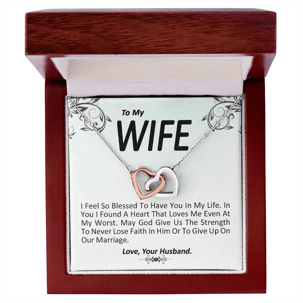 I Feel So Blessed To Have You In My Life - Interlocking Hearts Necklace